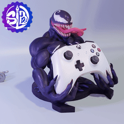 720-V-2_1.gif Fichier STL SUPPORT DE MANETTE VENOM POUR EBOX OU PS4 JOYSTICK JEUX VIDÉO・Objet imprimable en 3D à télécharger