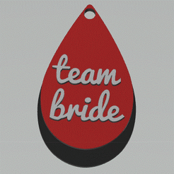 team-bride-earrings.gif STL file Bachelorette earrings -Team Bride・3D printer model to download