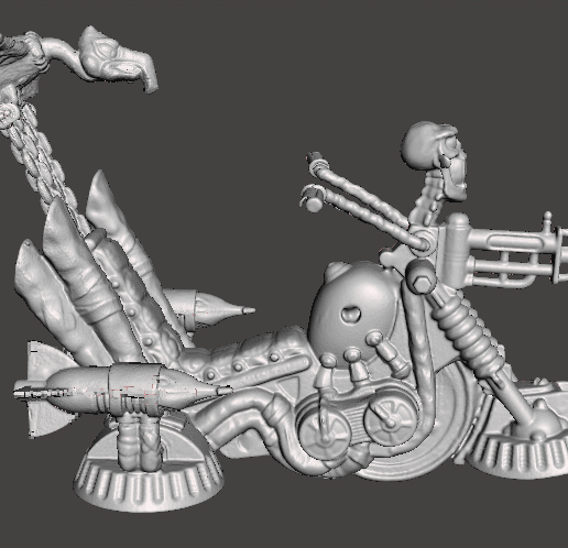 tnm The Ninja Turtles - Mutant Bike - Mirage studio 1988 - 1990 .obj .stl - 3D model önizlemesi