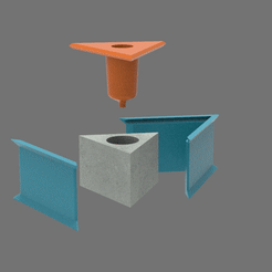 untitled.504.gif STL file MINI CONCRETE POT MOLD 4・3D printable design to download