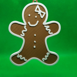 Gingerbread Spin.gif STL file Gingerbread Ornament・3D print design to download
