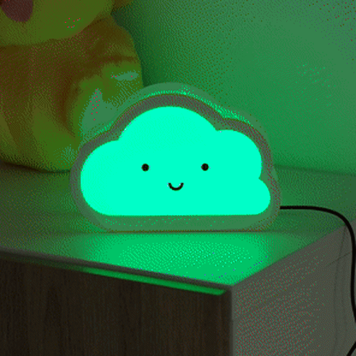 cloud gif.gif Fichier STL Lampes Happy Cloud - Avec effet d'ombre portée・Modèle pour imprimante 3D à télécharger, NKpolymers
