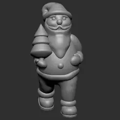 santa3-hole.gif Fichier STL Décoration de sapin de Noël en forme de Père Noël・Design imprimable en 3D à télécharger