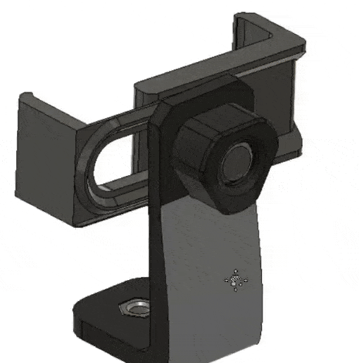 fusion_360_show_compressed.gif 3D printable cell phone tripod mount