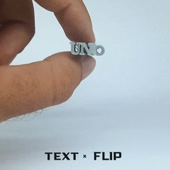 TEXT « FLIP Fichier STL gratuit Text Flip : Numéros 1 à 10 en espagnol・Modèle à télécharger et à imprimer en 3D, master__printer
