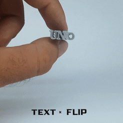 TEXT « FLIP Free STL file Text Flip: Numbers 1-10 Italian・3D printer model to download, master__printer