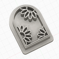 cookie-cutters-with-flowers-30mm_2_1.gif STL file cookie cutters for polymer clay with internal relief in the shape of flowers・3D printer design to download