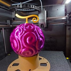 Akuma no mi: Gomu Gomu no Mi PROP (Monkey D. Luffy Devil Fruit of One Piece) .STL FILE