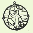 oso-pardo.gif 3D Glass Brown Bear Keychain: Wild and Free : Pendant, Ornament
