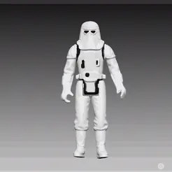 snowtrooper.gif Archivo 3D Star Wars .stl SNOW TROOPER .3D action figure .OBJ Kenner style.・Diseño para descargar y imprimir en 3D, DESERT-OCTOPUS