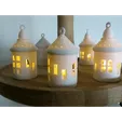 teehaus001b.gif House of lights, Christmas decoration with tea light