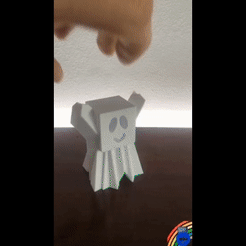 fantasma.gif STL-Datei Ghost Halloween Stifthalter LOW POLY kostenlos・Modell für 3D-Druck zum herunterladen