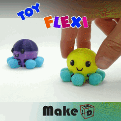 PULPO.gif Fichier STL Impression réversible Octopus flexi en place・Design pour imprimante 3D à télécharger, make3ddigital