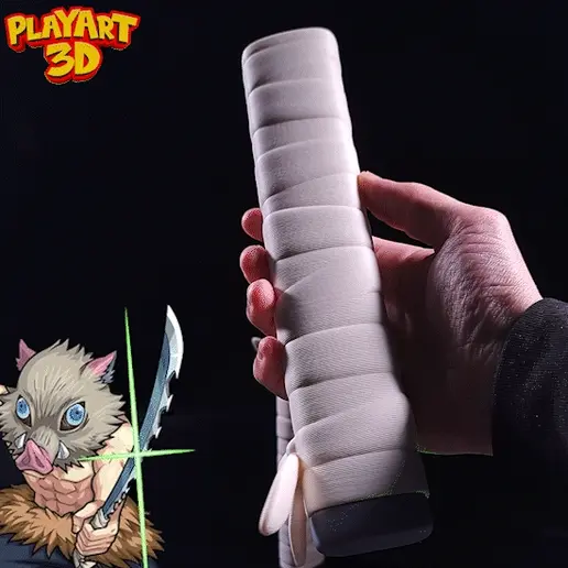 COLLAPSING KATANA - INOSUKE - DEMON SLAYER - (PRINT IN PLACE + ASSEMBLY VERSION)