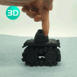 C.gif STL file cute articulated tracked tank - printed in one piece・Design to download and 3D print