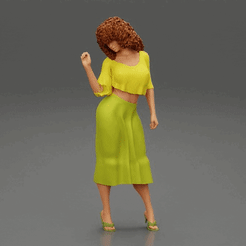ezgif.com-gif-maker-5.gif Archivo 3D Chica atractiva con el pelo rizado posando modelo de impresión 3D・Plan imprimible en 3D para descargar, 3DGeshaft