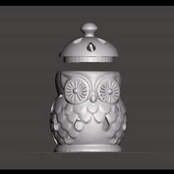 light-owl.gif STL file light owl just put a battery candle inside it will glow!!!・3D printable model to download