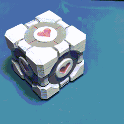 Cube_small2.gif Download STL file Companion Cube Dice Tower • 3D printing model, OneIdMONstr