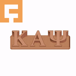 Kappa_Alpha_Psi.gif STL file Kappa Alpha Psi Fraternity ( ΚΑΨ ) 3D Nametag・3D printable model to download, Corlu3d