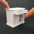 ezgif.com-optimize.gif Miniature Sideboard with working drawer and doors - Miniature Furniture 1/12 scale