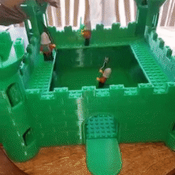 ezgif.com-crop.gif STL-Datei Castle for interlocking brick figures・Design für 3D-Drucker zum herunterladen