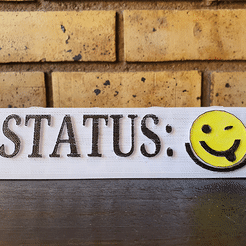 Status-1.gif Free STL file Desk Mood Status (Smiley)・3D printing design to download, JohanvW3D