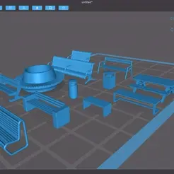 animation_TT.gif Model diorama realistic bench pack