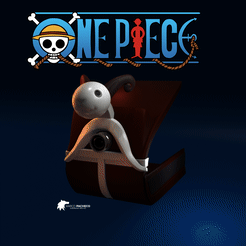 Merry.gif STL file GOING MERRY (ONE PIECE) CONSOLE CONTROLLER STAND・Design to download and 3D print