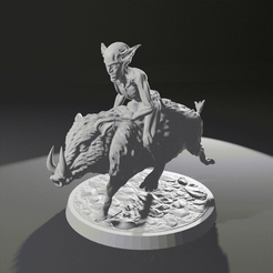 0001-0100-3.gif Download STL file Goblin Boar Rider 2 • 3D printable design, Totarin