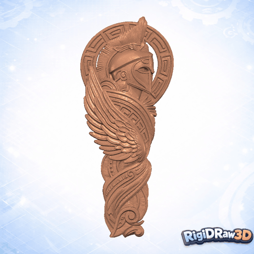Spartan Helmet Winged Stone Art – RDW3D-G4YMQ