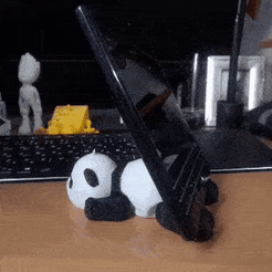 ezgif.com-gif-maker-5.gif STL file Flexi Panda ( phone holder)・3D printing model to download, MrSam_Bhr