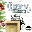 016a.gif 🎅 Christmas door corner (santa, decoration, decorative, home, wall decoration, winter) - by AM-MEDIA