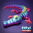 Flexi-Crocodile.gif CUTE FLEXI PRINT-IN-PLACE CROCODILE with 3MF Included!