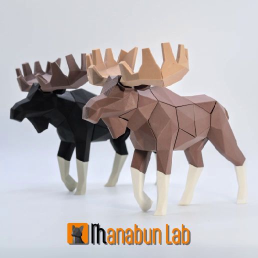 Moose_Elk_cults.mp4 🦌Low Poly Moose Elk Puzzle