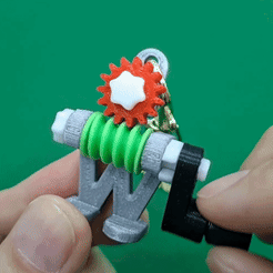 M27_anigif.gif Fichier STL gratuit Porte-clés engrenage à vis sans fin fabriqué avec une imprimante 3D・Objet imprimable en 3D à télécharger