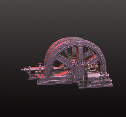 Vintage Industrial Flywheel Machine – Steampunk & Sci-Fi Tabletop Terrain (28–32mm)
