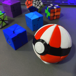 MiniPoke.gif STL file Pokeball + Rubik's Cube [Square-1].・3D print design to download, RaulLow