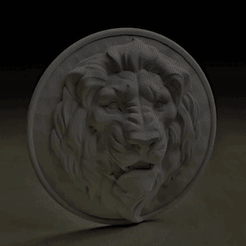 lion.gif STL file 3Dmodel STL Lion bas relief・3D print design to download, 3DcncUNIQUE