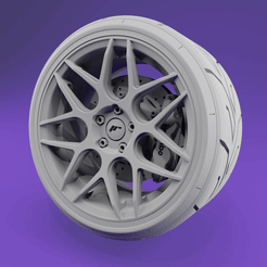ezgif-1-79cdc7707d.gif STL file JRacing 18 style - Scale Model Wheel set - 18" - Rim and Tyre・3D print object to download, PixelSun