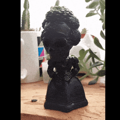 ezgif.com-gif-maker-7.gif STL file Articulated Day of the Dead cempasúchil catrinas・3D printable design to download