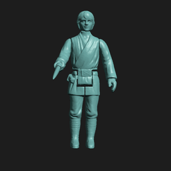 luke2.gif 3D-Datei Luke Skywalker 3D Kenner style 3d. stl.・3D-Drucker-Vorlage zum herunterladen