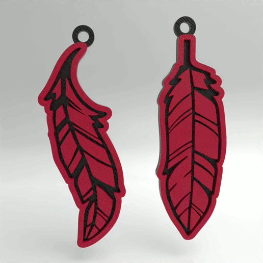 leaf Keychain 3D model