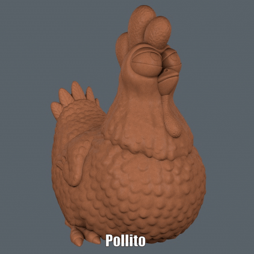 Chicken (Easy print no support) 3D model