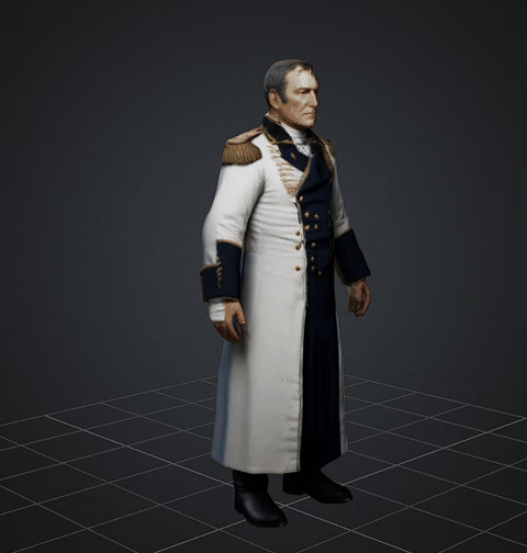 dbx-david-farragut.gif DBX David Farragut Stl Obj Glb for 3D Printer