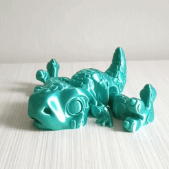 saurio.gif Файл STL Динозавр Аллозавр Flexi・Модель для печати в 3D скачать