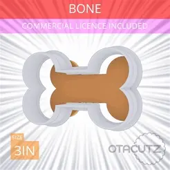 Bone~3in.gif Bone Cookie Cutter 3in / 7.6cm