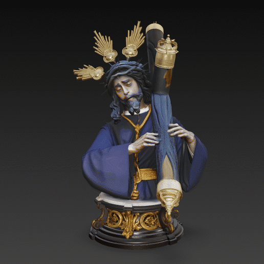 Bust of Christ on the Cross Holy Week- PJH3D