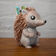 GIF.gif Cute Hedgehog Stationery Holder Planter
