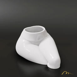 chunky-woman-sitting-plant-pot.gif Fichier STL Femme mignonne et trapue assise dans un pot de fleurs・Objet pour imprimante 3D à télécharger, MegArt3D