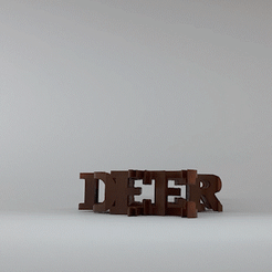 ezgif.com-gif-maker.gif Free STL file Text Flip - Deer・Design to download and 3D print, master__printer